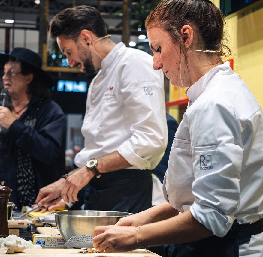 Chefs Tiphaine Mollard and Romain Casas