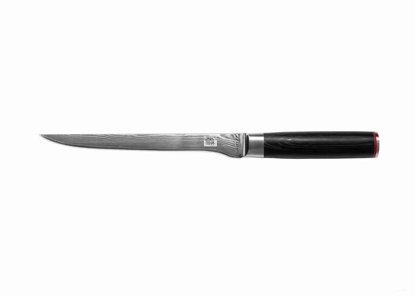 20 cm Flexible Fillet knife made of 440C steel with pakkawood handle.