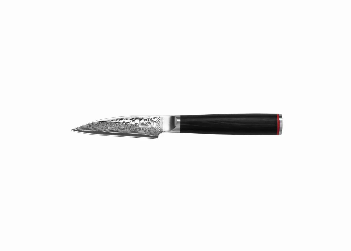 9 cm Paring knife with 440C blade and black pakkawood handle.