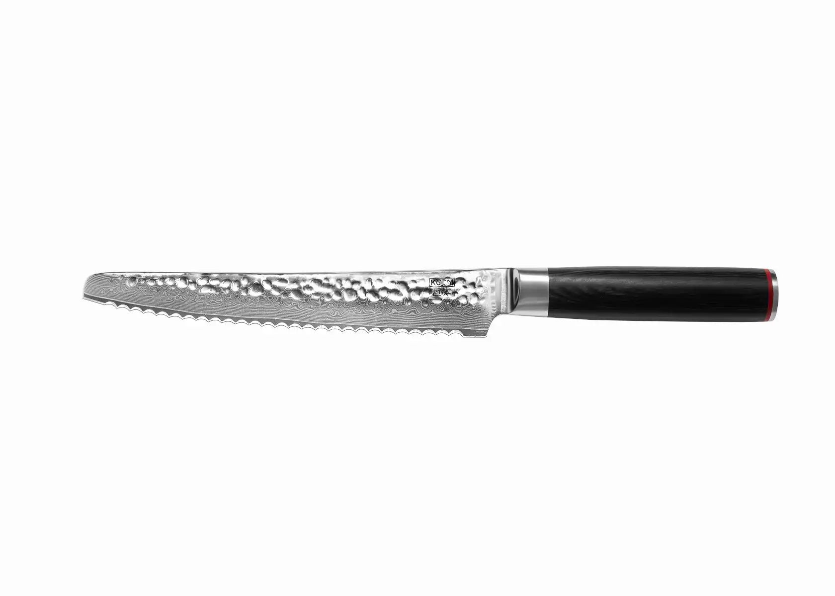 Damascus Serrated Knife - Pakka Collection - 200 mm blade