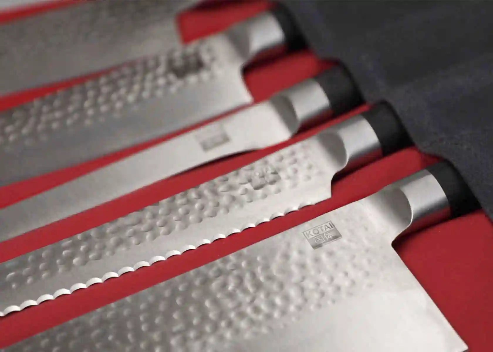 Canvas and leather roll-up knife bag for up to seven knives and steel.