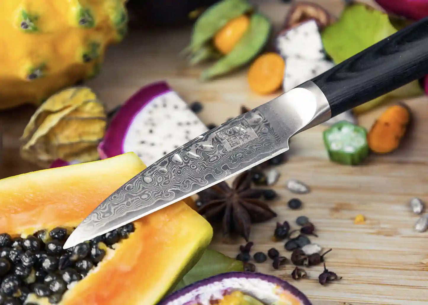Asian 6-Piece Knife Set - Pakka Damascus Collection