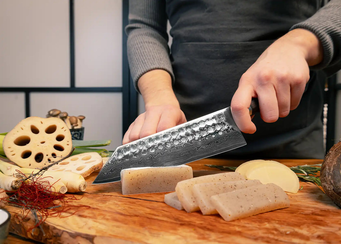 Starter 3-Piece Knife Set - Bunka Damascus Collection (Sharpening Set)
