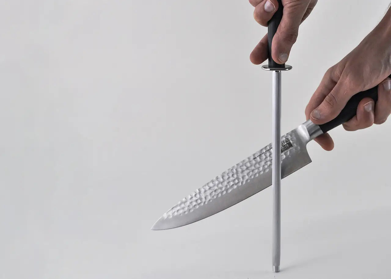 9-Piece Hashi Classic knife set with molybdenum steel blades and pakkawood handles.