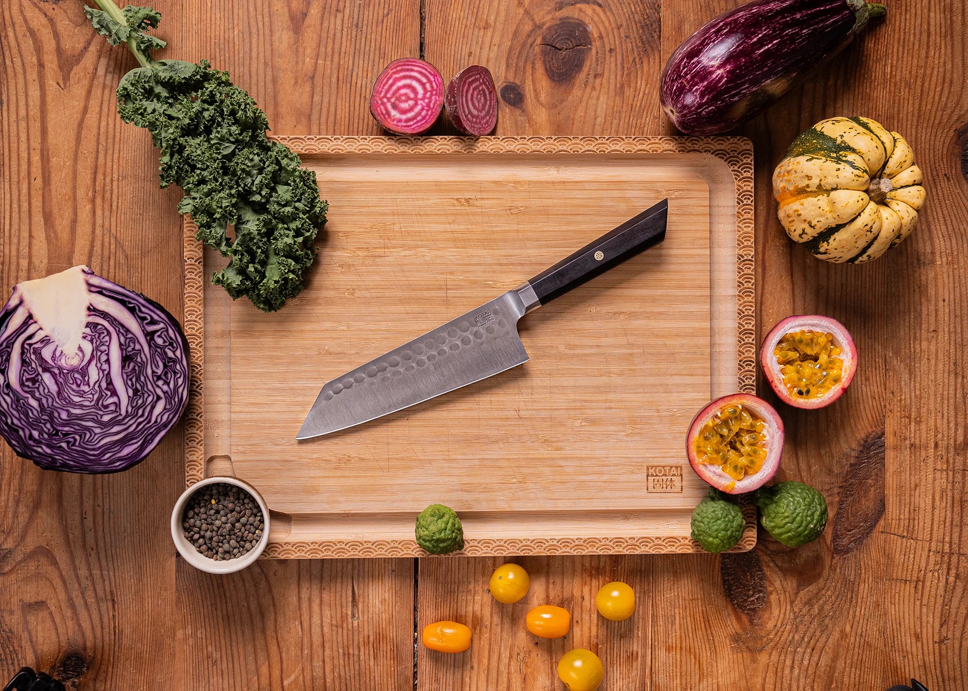 2-Piece Starter Bunka knife set with ebony handles and 440C steel blades.