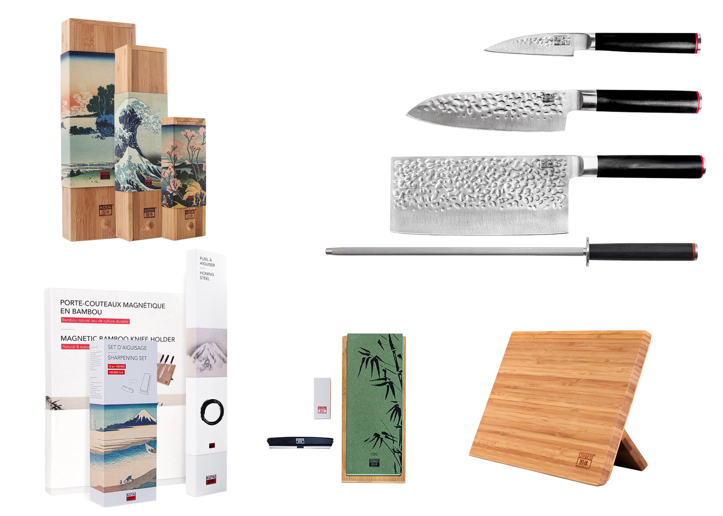 Set Asiatico Deluxe di 6 Coltelli - Collezione Pakka