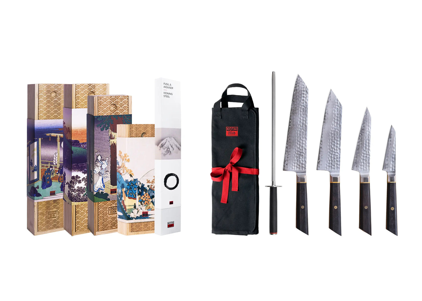 Set de Couteaux Nomade Complet 6 pièces - Collection Bunka San-Mai