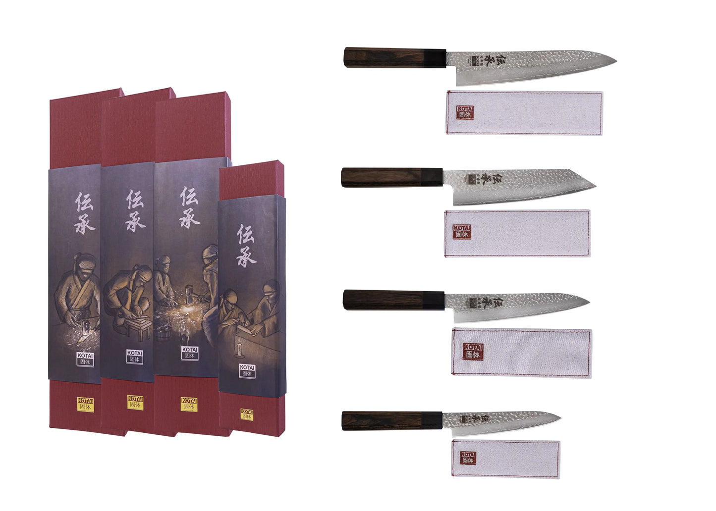 Complete 4-Piece Knife Set - Densho Collection