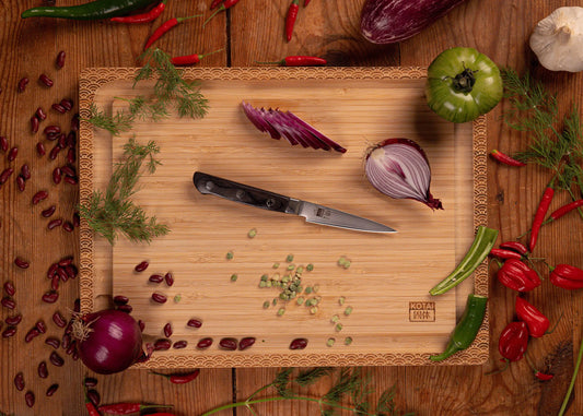 2-Piece Hashi Damascus knife collection with layered MVS10Cob steel blades.