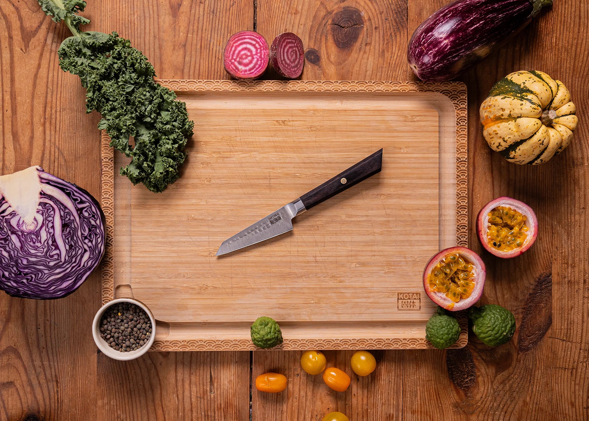 2-Piece Starter Bunka knife set with ebony handles and 440C steel blades.