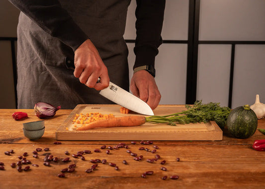 4-Piece Hashi Classic knife set with molybdenum steel blades and pakkawood handles.