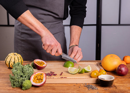 3-Piece Starter Bunka knife set with ebony handles and 440C steel blades.
