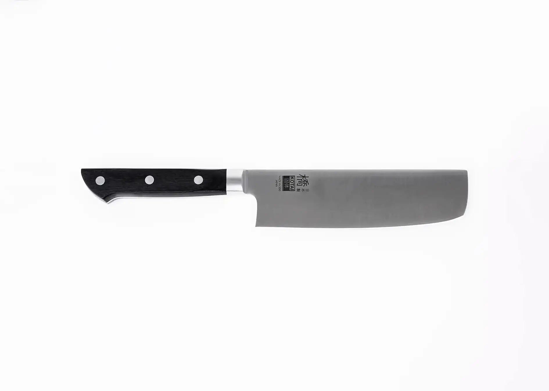 160 mm Hashi Classic Nakiri vegetable knife in molybdenum steel with pakkawood handle.
