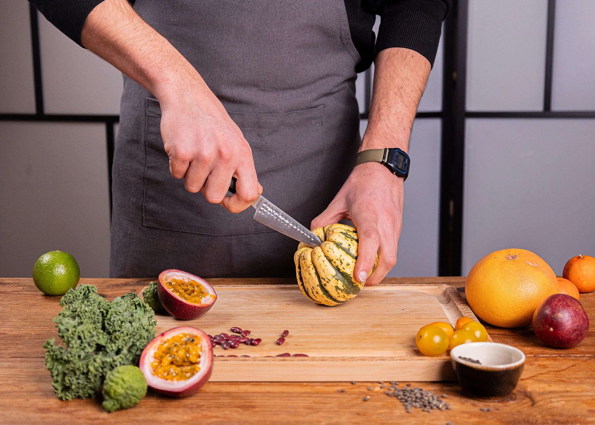 2-Piece Starter Bunka knife set with ebony handles and 440C steel blades.