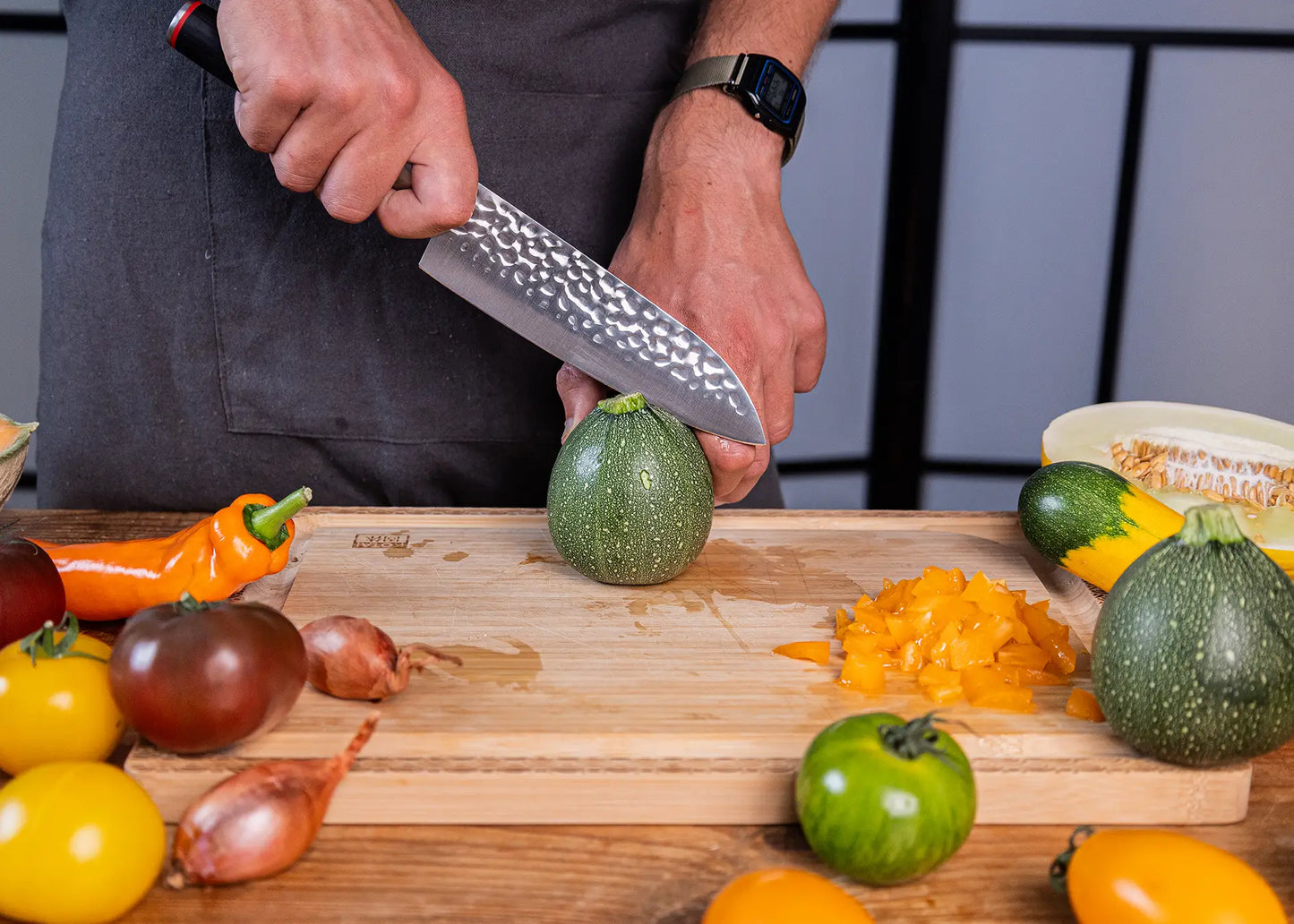 Couteau Santoku - Lame de 180 mm - Collection Pakka