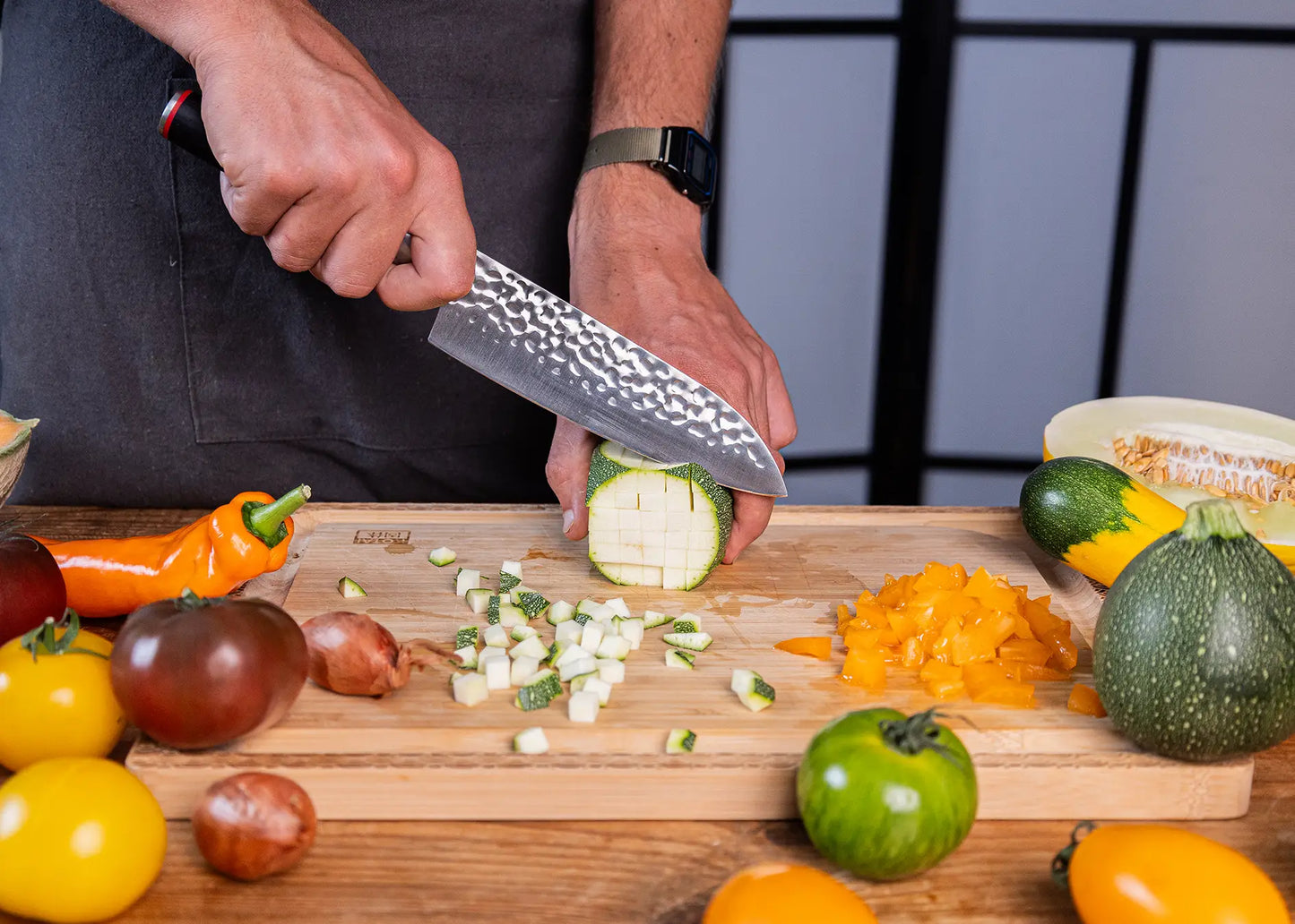 Couteau Santoku - Lame de 180 mm - Collection Pakka