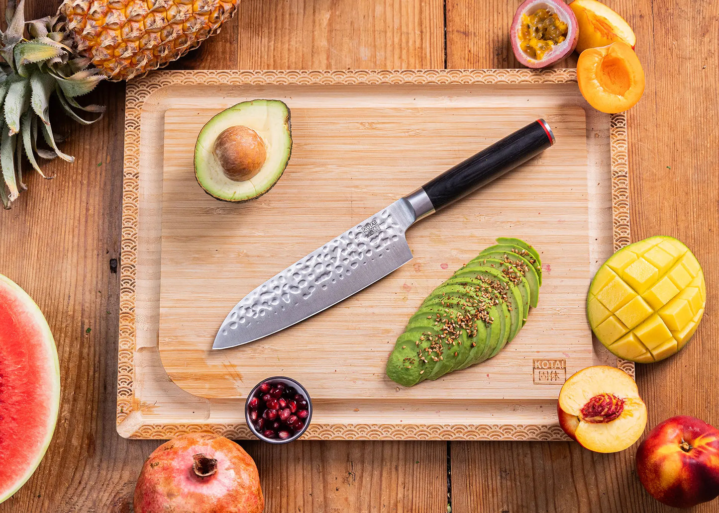 Couteau Santoku - Lame de 180 mm - Collection Pakka