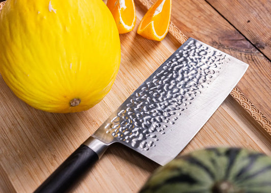 3-Piece Pakka knife set with Japanese 440C steel blades.