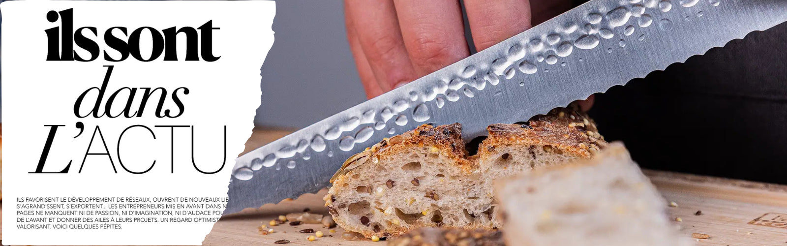 Hammered bread knife