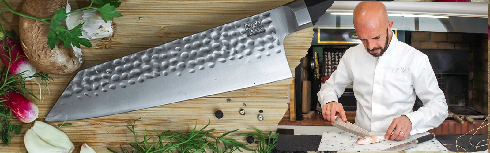 Hammered Bunka Santoku knife.
