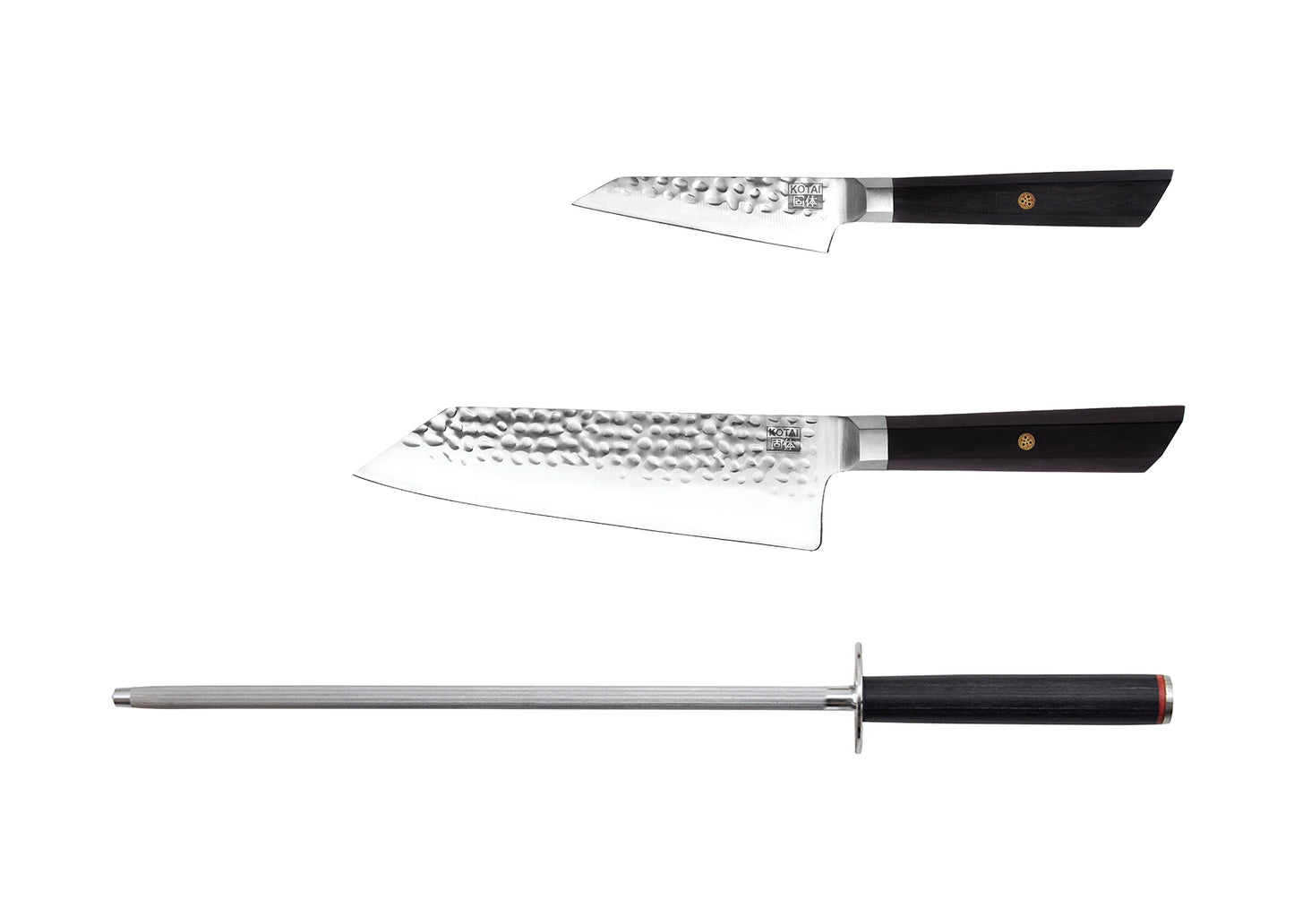 Ensemble de couteaux de démarrage 3 pièces - Collection Bunka (acier à aiguiser)