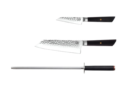 Ensemble de couteaux de démarrage 3 pièces - Collection Bunka (acier à aiguiser)