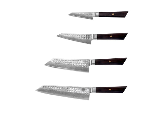 Set Complet de couteaux (4 pièces) - Collection Bunka Damas