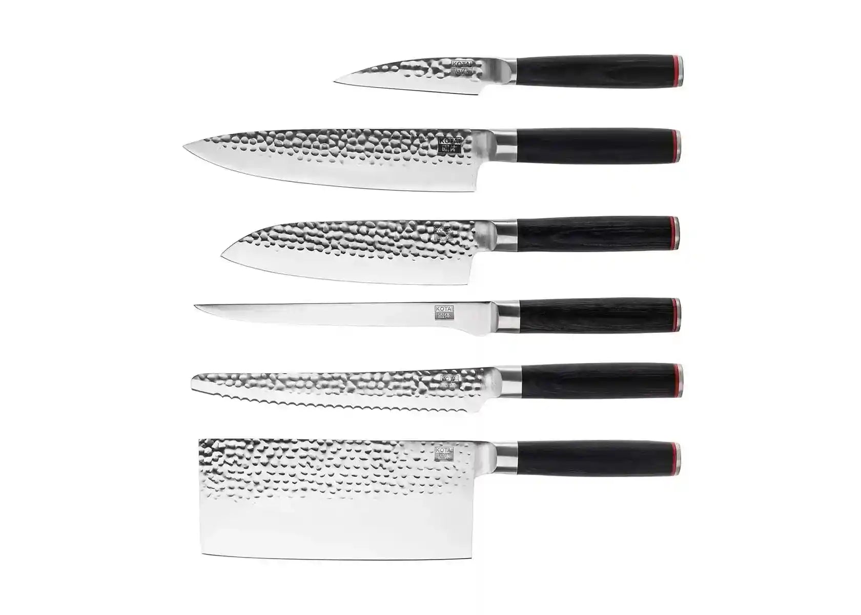 Kitchen 3 Asian Knife Set Black Steel Stainless Steel Slicing, Bone Chopping