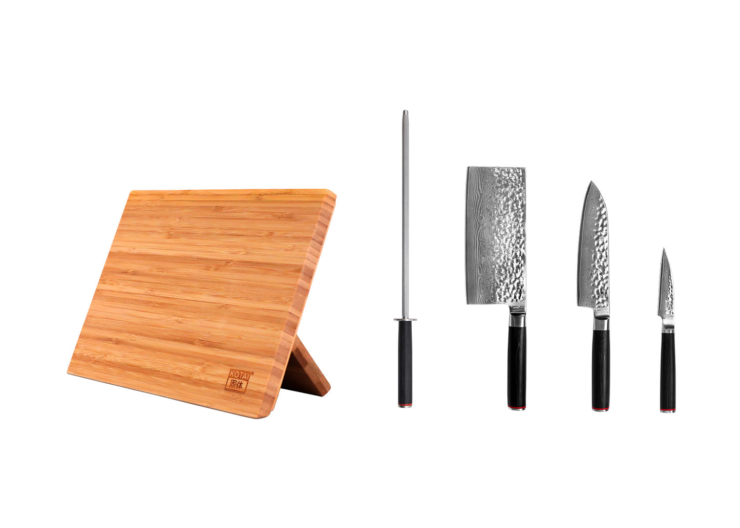 Asian 5-Piece Knife Set - Pakka Damascus Collection