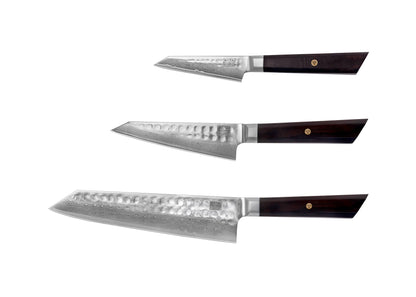 Essential 3-Piece Knife Set - Bunka Damascus Collection