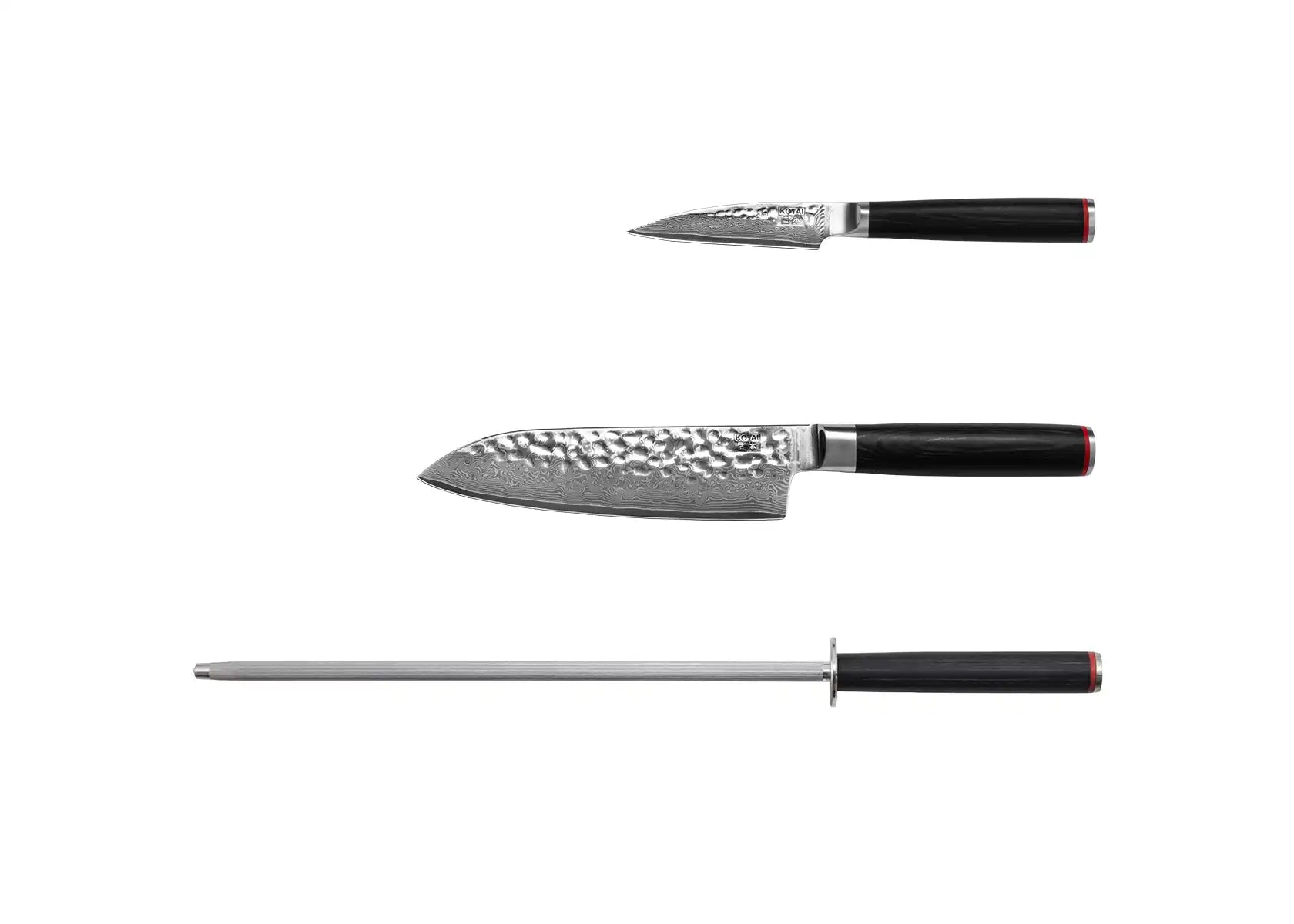 Starter 3-Piece Knife Set - Pakka Damascus Collection