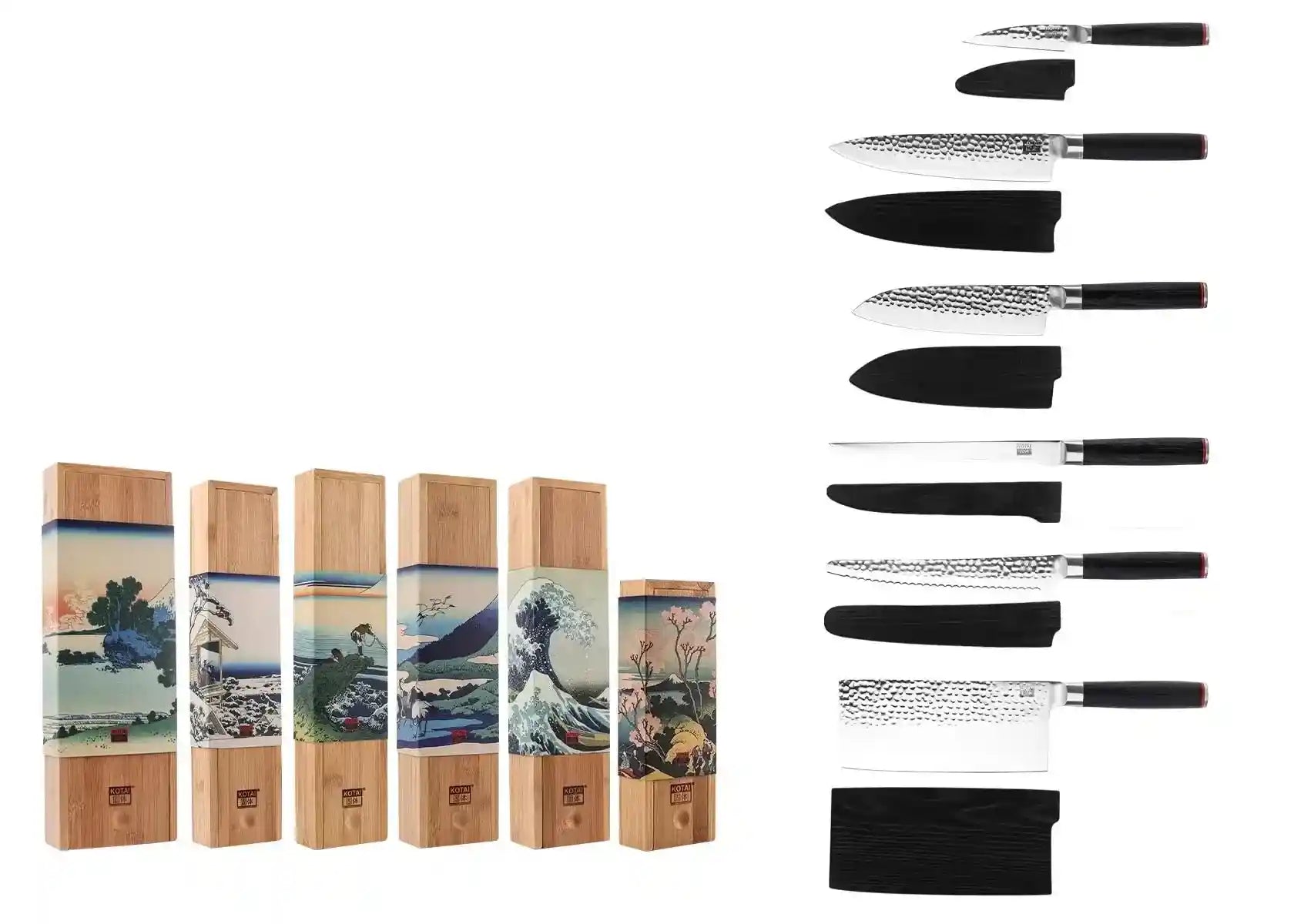 Kotai High Carbon Stainless Steel Pakka 3-Piece Knife Set Asian Editio –  KotaiKitchenUSA
