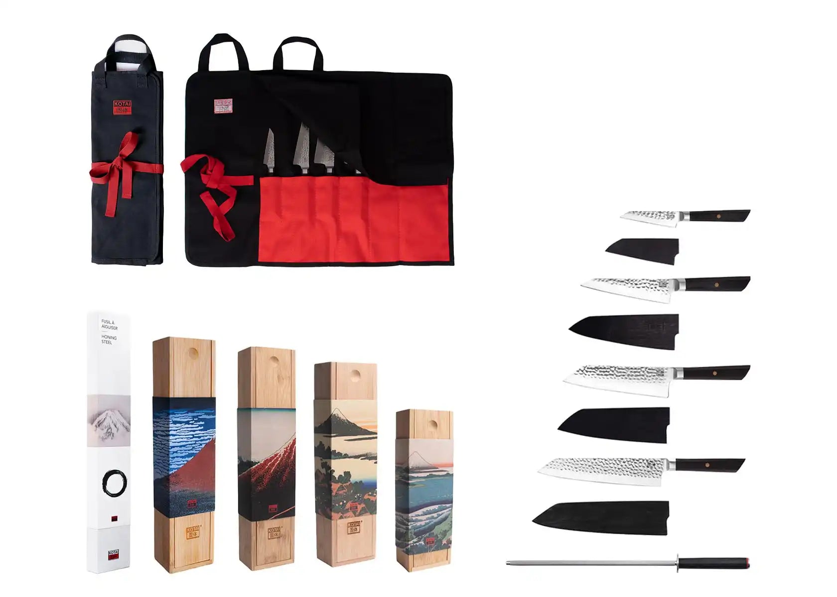 Set complet de 6 couteaux Nomad - Bunka Collection