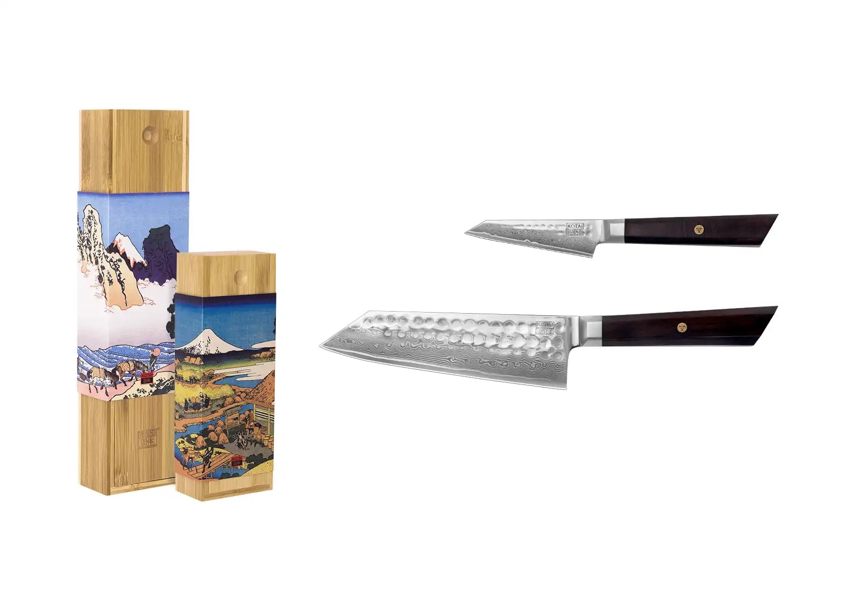 Bunka Collection KOTAI Starter 2-Piece Knife Set - Bunka Damascus Collection | KOTAI Kitchen