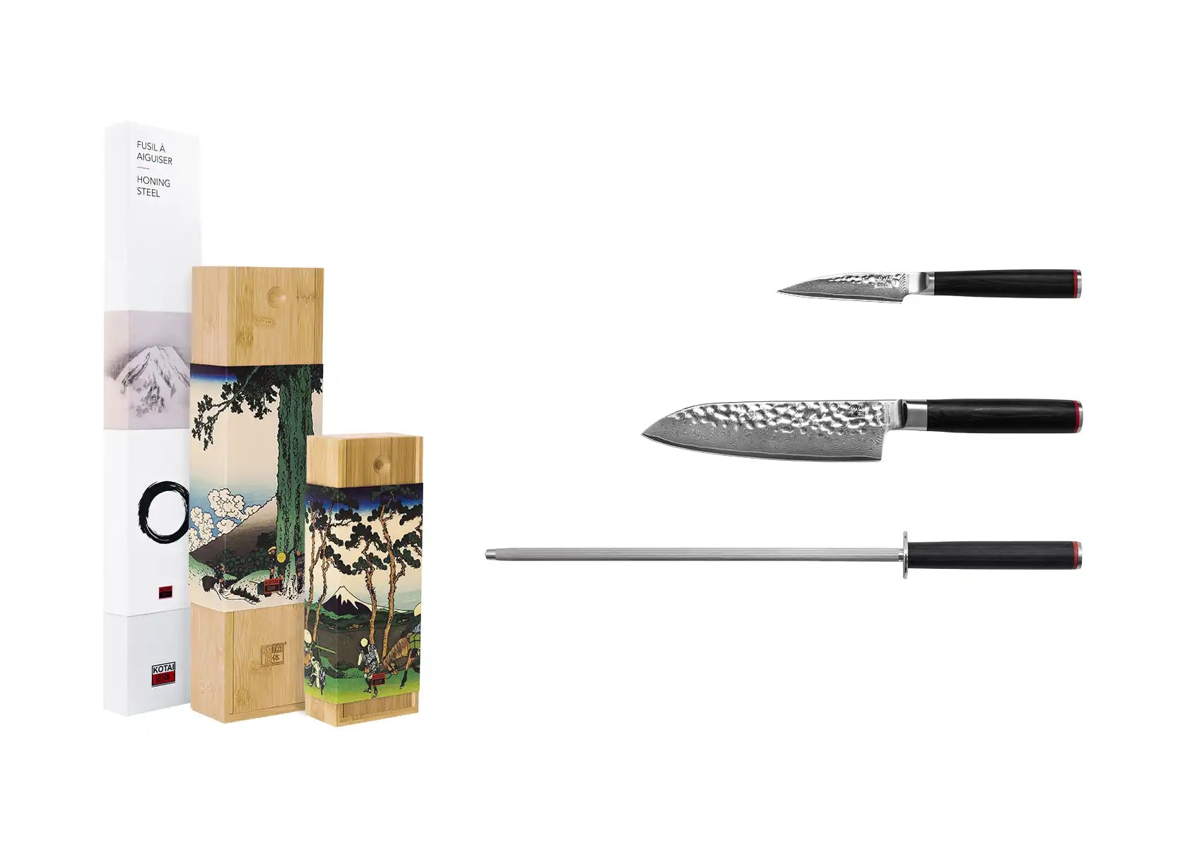 Starter 3-Piece Knife Set - Pakka Damascus Collection