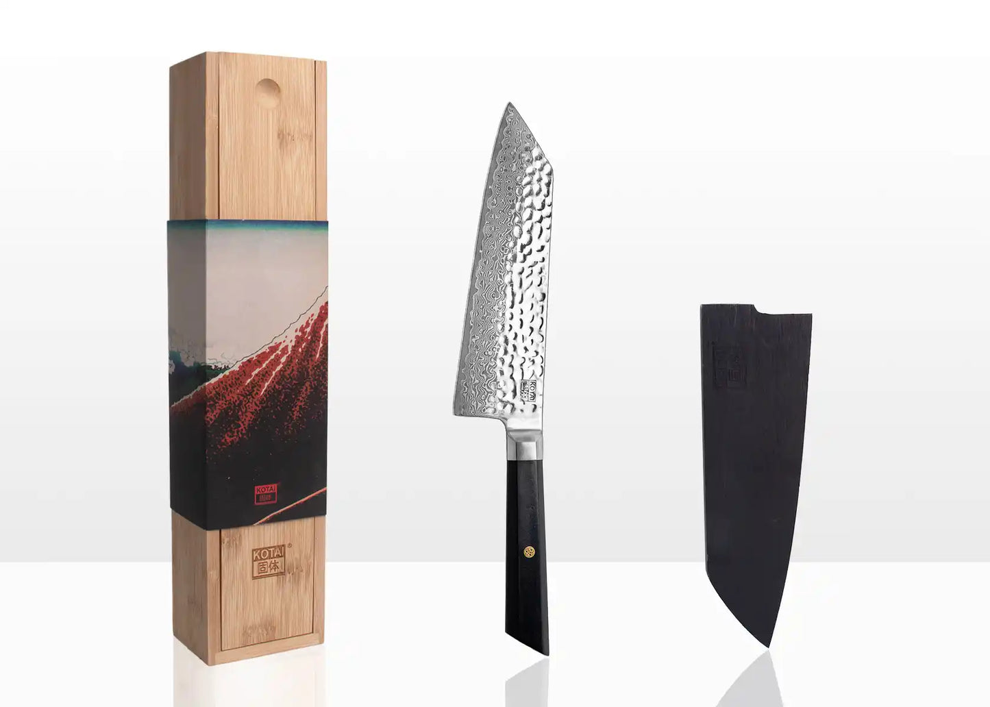 Set de Inicio de Cuchillos de 3 Piezas - Colección Bunka Damascus (Vara de Afilado)