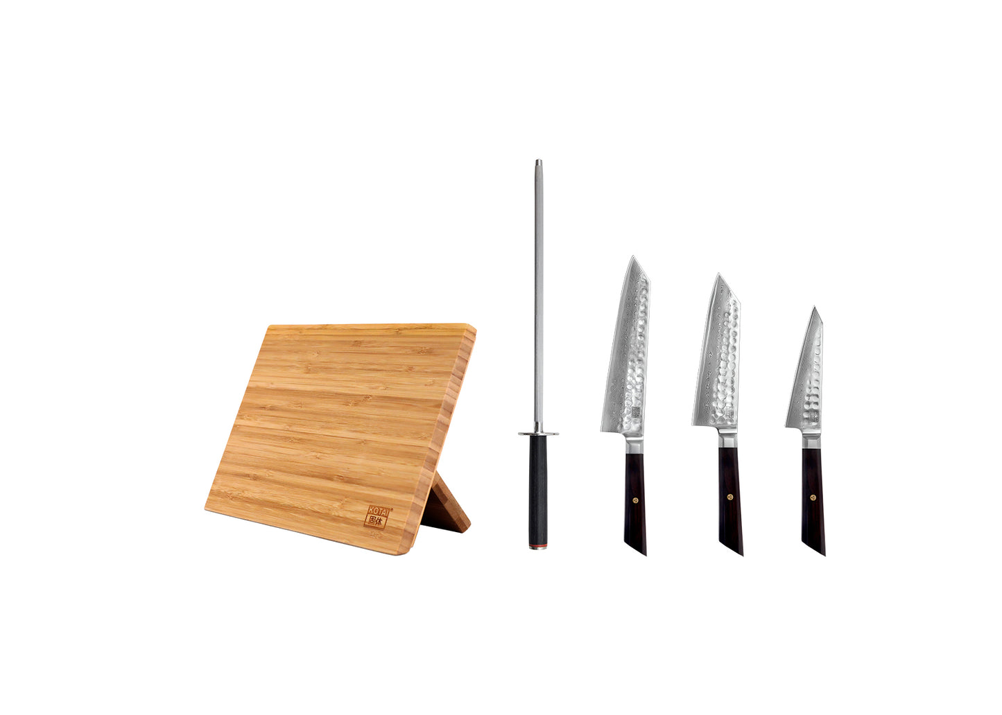 Ensemble de couteaux professionnels essentiels 5 pièces - Collection Bunka Damascus