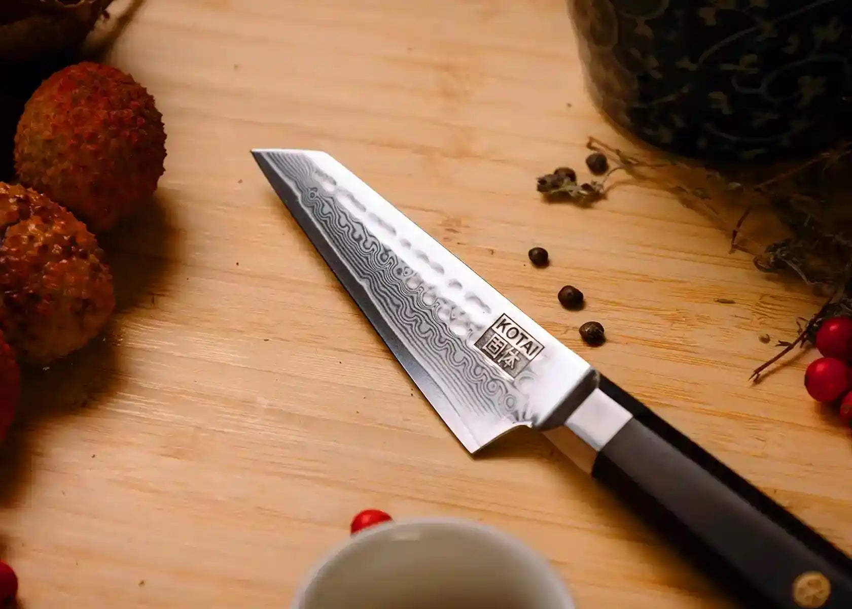 Couteau d'office Damas - Collection Bunka - Lame de 90 mm