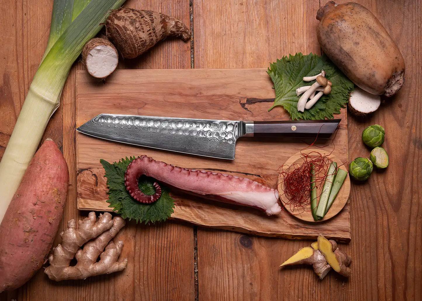 Couteau de Chef Kiritsuke - Lame de 210 mm - Collection Bunka Damas