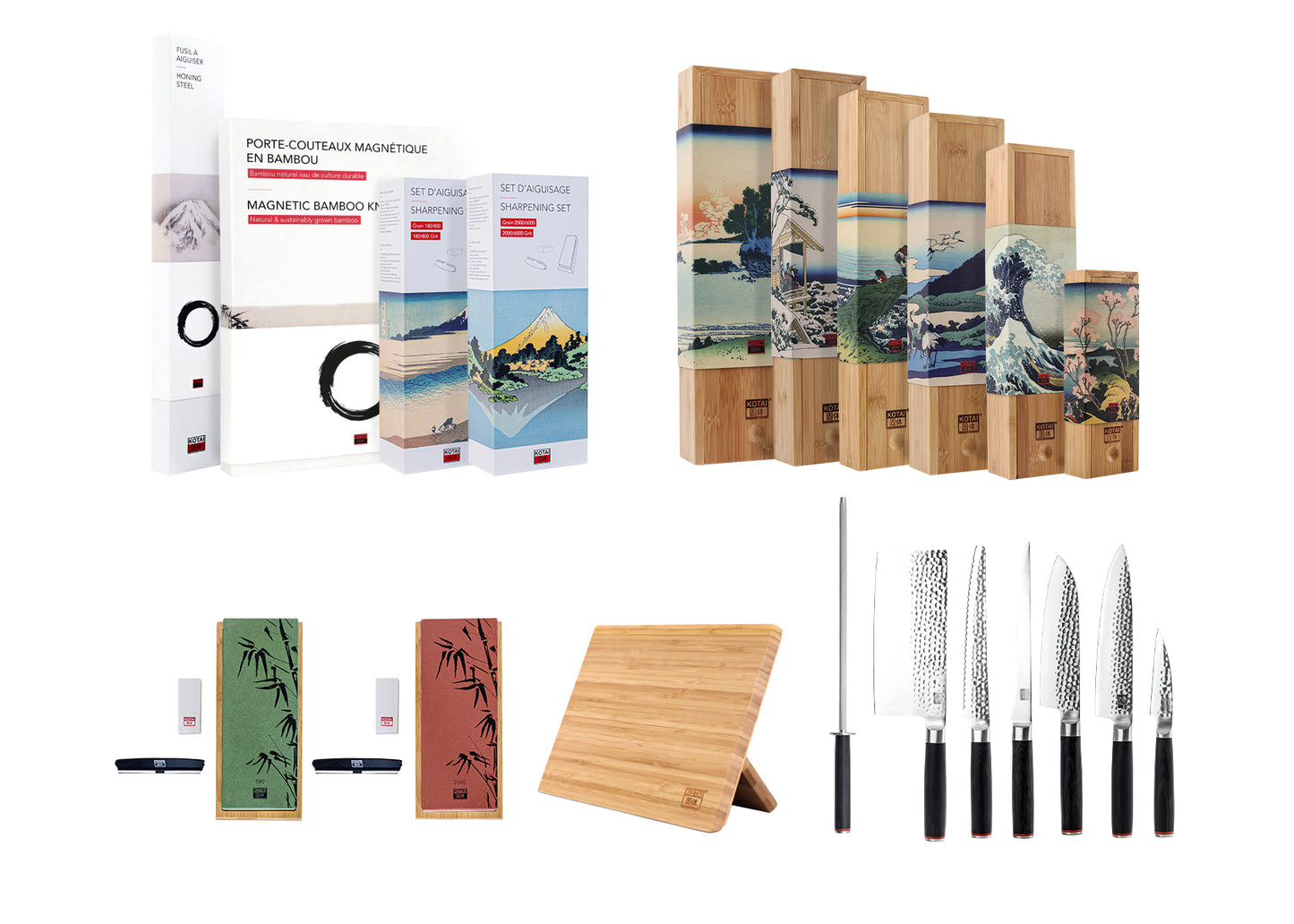 Set Completo de Cuchillos Profesionales de 10 piezas - Colección Pakka