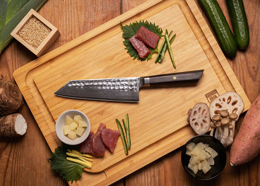 Couteau Santoku - Lame de 170 mm - Collection Bunka Damas