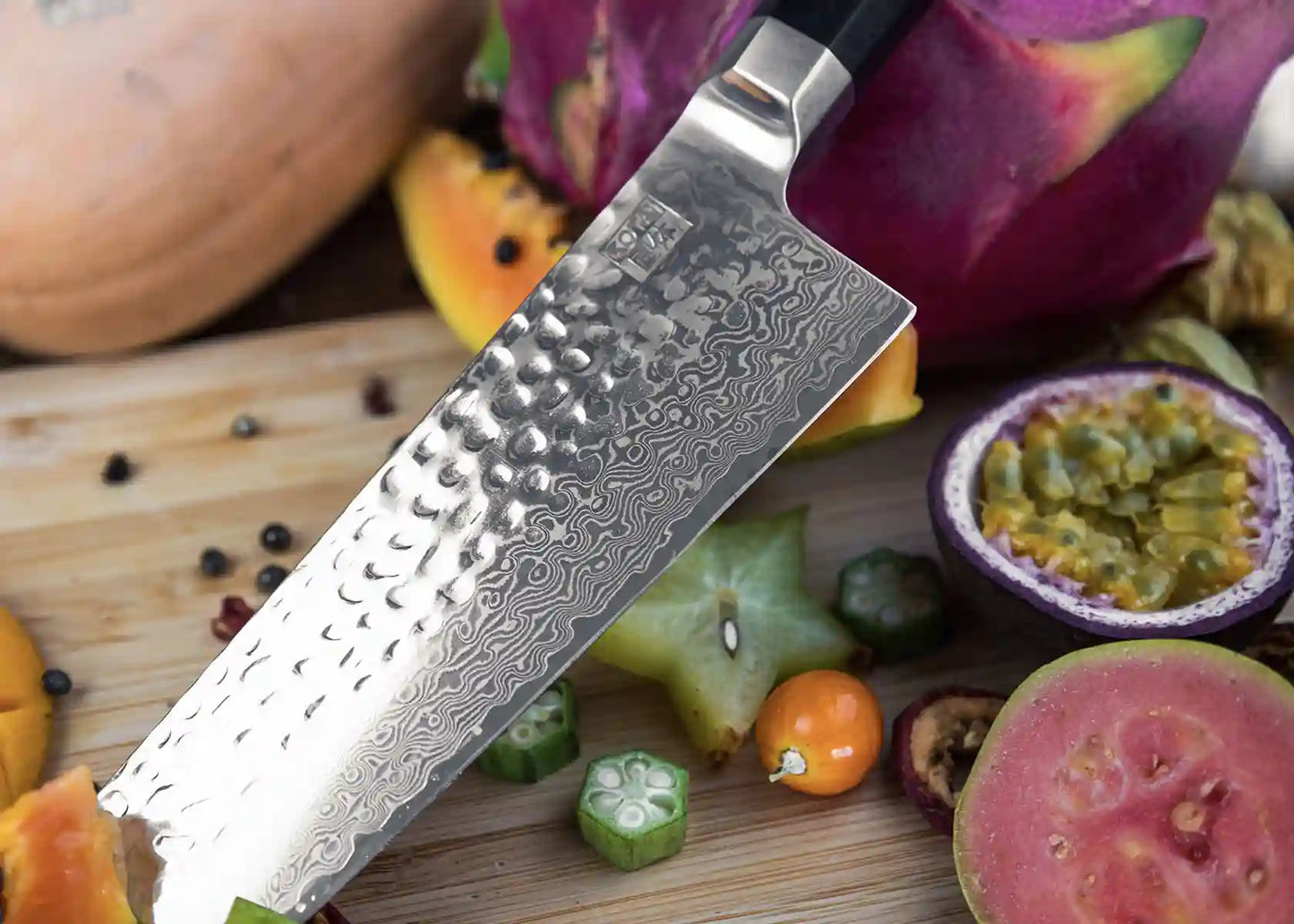 Set Completo de Cuchillos de 6 Piezas - Colección Bunka Damascus
