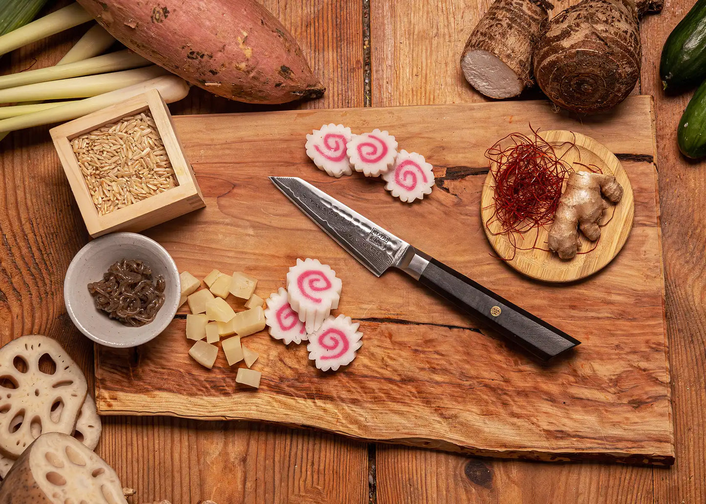 Set de Base de couteaux (3 pièces) - Collection Bunka Damas (version aiguisage)