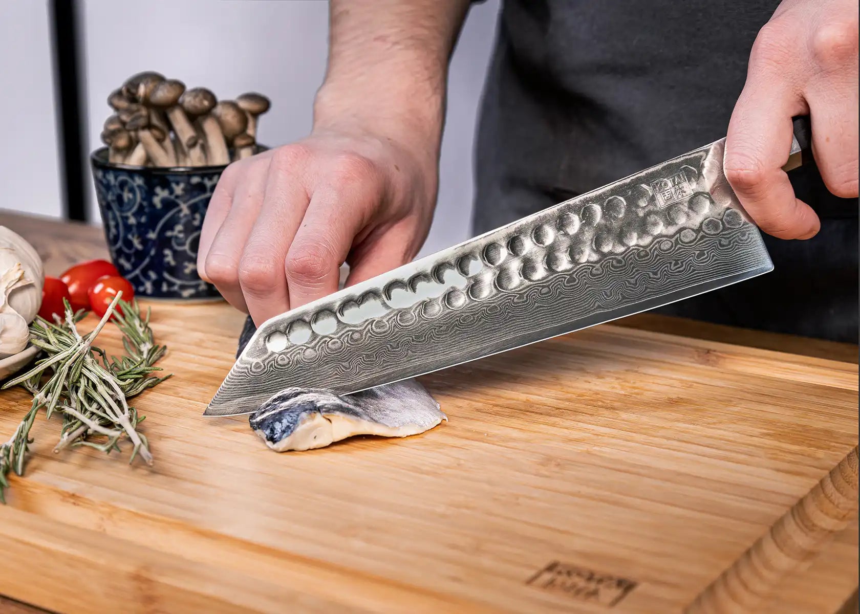 Couteau de Chef Kiritsuke Damas - Collection Bunka - Lame de 210 mm