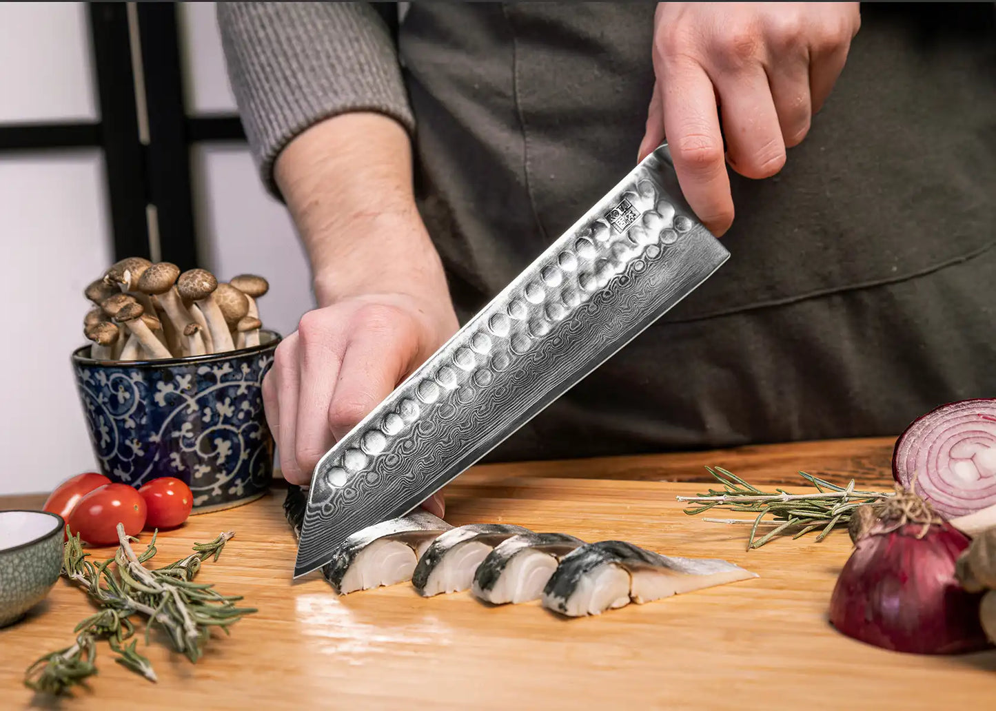 Couteau de Chef Kiritsuke - Lame de 210 mm - Collection Bunka Damas