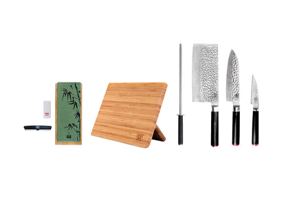 Set Asiatico Deluxe di 6 Coltelli - Collezione Pakka