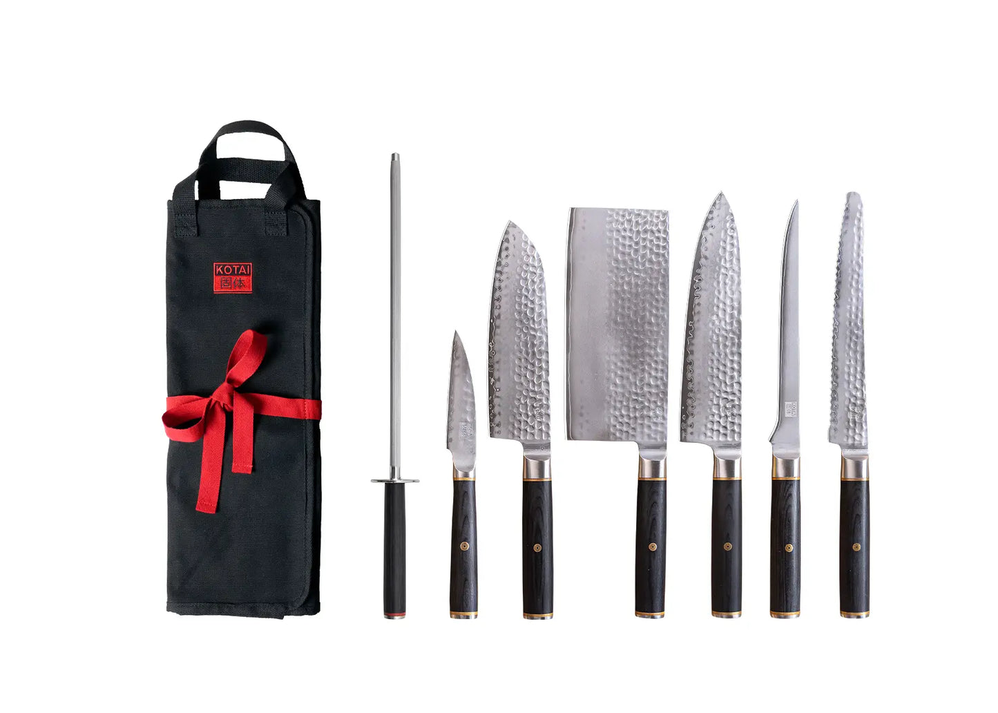 Set de Cuchillos Completo Nómada de 8 piezas - Colección Pakka San-Mai