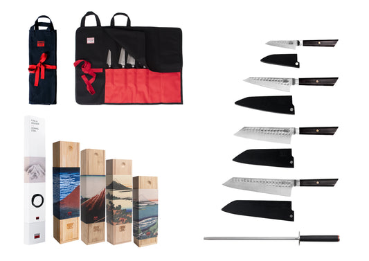 Set Nomade Complet de couteaux (6 pièces) - Collection Bunka