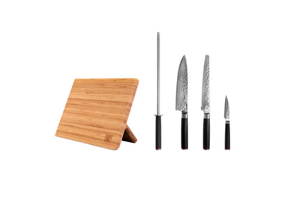 Set de couteaux essentiels 5 pièces - Collection Pakka Damascus