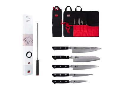 Set Complet de Couteaux 7 Pièces - Collection Hashi Damas